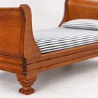 1:12 Chestnut Wooden Single Bed | KOBOONI