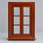 1:12 Chestnut Double Casement Window — main photograph