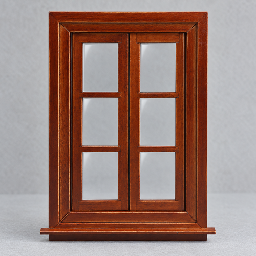 1:12 Chestnut Double Casement Window — main photograph