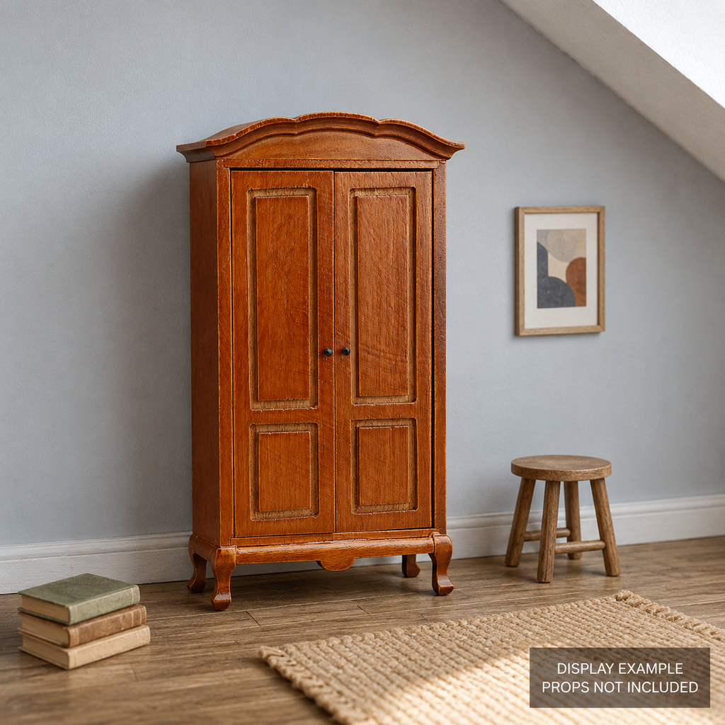 1:12 Brown Wooden Wardrobe | KOBOONI · image 5