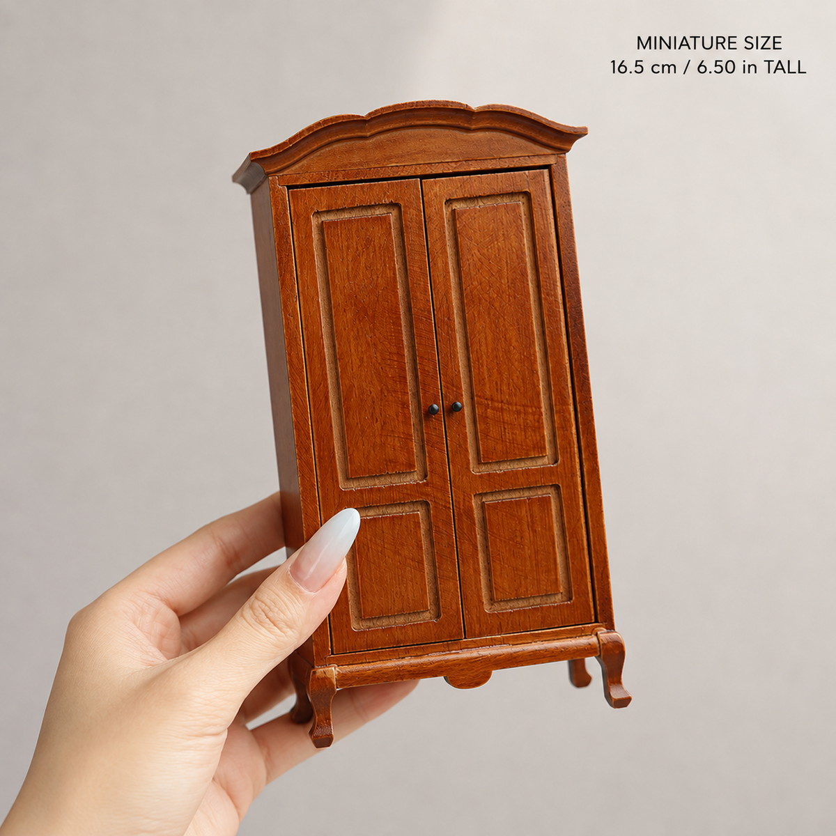 1:12 Brown Wooden Wardrobe | KOBOONI · image 6
