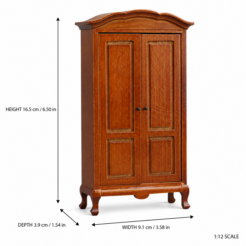1:12 Brown Wooden Wardrobe | KOBOONI · image 7