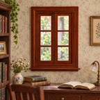 1:12 Chestnut Double Casement Window | KOBOONI · image 3