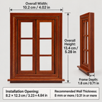 1:12 Chestnut Double Casement Window | KOBOONI · image 5