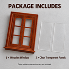 1:12 Chestnut Double Casement Window | KOBOONI · image 6
