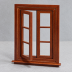 1:12 Chestnut Double Casement Window | KOBOONI · image 7
